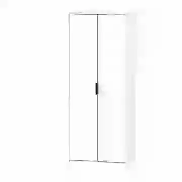 Trendy 2 Door Double Wardrobe In Grey, White, Walnut, Oak, Black